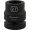 Dynamic 1" Drive Standard Socket, Black Phosphate, Tools 27MM X 1" Drive, 6 Point Standard Length D025027 - alternate 1